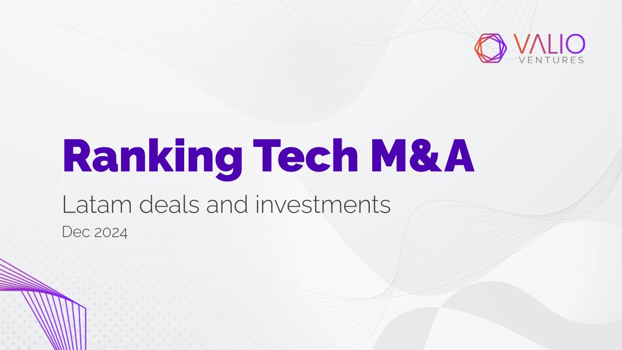 Ranking Tech M&A: Latam deals and investments - slide 1